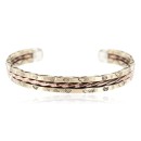 Bearpaw Navajo .925 Sterling Silver Handmade Certified Authentic Pure Copper Brass Native American Bracelet 13009