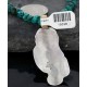 Big $670 12kt Gold Filled and .925 Sterling Silver Handmade KOKOPELI Certified Authentic Navajo Turquoise Native American Necklace 370976349312