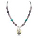 Bird Certified Authentic Navajo .925 Sterling Silver Inlay Natural Turquoise Mother of Pearl Hematite Amethyst Native American Necklace 25340-1 Bird Certified Authentic Navajo .925 Sterling Silver Inlay Natural Turquoise Mother of Pearl Hematite Amethyst Native American Necklace 25340-1