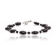 Black Onyx Nickel Certified Authentic Navajo Native American Link Bracelet 12928-2