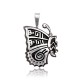 Butterfly .925 Sterling Silver Certified Authentic Handmade Hopi Native American Pendant  24551