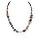 Butterfly Certified Authentic Navajo .925 Sterling Silver Natural Multicolor Stones Native American Necklace 15778-00