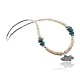 Carved Bear Navajo .925 Sterling Silver Graduated Melon Shell and Turquoise Native American Necklace 15778-15 Carved Bear Navajo .925 Sterling Silver Graduated Melon Shell and Turquoise Native American Necklace 15778-15