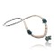 Carved BEAR Fetish Certified Authentic Navajo .925 Sterling Silver Graduated Melon Shell and Turquoise Native American Necklace 390619444165