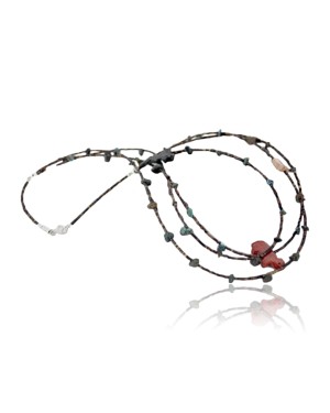 Carved Fetish $400 Certified Authentic 3 Strand Navajo .925 Sterling Silver Turquoise Native American Necklace 1530-31
