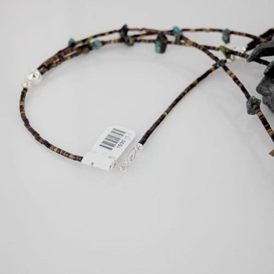 Carved Fetish $400 Certified Authentic 3 Strand Navajo .925 Sterling Silver Turquoise Native American Necklace 1530-31