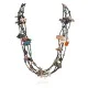 Carved Animal Large 5 Strand Navajo .925 Sterling Silver Natural Turquoise Multicolor Stones Native American Necklace 25297 Carved Animal Large 5 Strand Navajo .925 Sterling Silver Natural Turquoise Multicolor Stones Native American Necklace 25297
