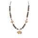 Carved Fetish Bear .925 Sterling Silver Certified Authentic Navajo Natural White Green and Red Jasper Hematite Native American Necklace 750209-7
