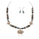 Carved Fetish Bear .925 Sterling Silver Hooks Certified Authentic Navajo Natural Turquoise and Jasper Native American Set 18234-1-18238