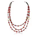 Carved Horse Necklace – Authentic Navajo Sterling Silver Turquoise & Coral