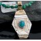 Certified Authentic 12kt Gold Filled .925 Sterling Silver Handmade Mountain Turquoise Native American Necklace 370876018093