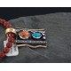 Certified Authentic 12kt Gold Filled and.925 Sterling Silver Handmade Mountain Turquoise Native American Necklace 370890591115