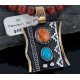 Certified Authentic 12kt Gold Filled and.925 Sterling Silver Handmade Mountain Turquoise Native American Necklace 370890591115