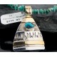 Certified Authentic 12kt Gold Filled and .925 Sterling Silver Handmade Mountain Turquoise Native American Necklace 370919709357