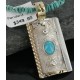 Certified Authentic 12kt Gold Filled and .925 Sterling Silver Handmade Mountain Turquoise Native American Necklace 370966309911