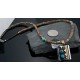 Certified Authentic 12kt Gold Filled and .925 Sterling Silver Handmade Mountain Turquoise Native American Necklace 390676001919