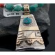 Certified Authentic 12kt Gold Filled and .925 Sterling Silver Handmade Mountain Turquoise Native American Necklace 390679498119