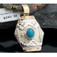 Certified Authentic 12kt Gold Filled and .925 Sterling Silver Handmade Mountain Turquoise Native American Necklace 390682310843