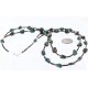 Certified Authentic 2 Strand Navajo .925 Sterling Silver and Turquoise Native American Necklace 15838-1