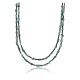 Certified Authentic 2 Strand Navajo .925 Sterling Silver and Turquoise Native American Necklace 15867-3 Certified Authentic 2 Strand Navajo .925 Sterling Silver and Turquoise Native American Necklace 15867-3