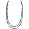2 Strand Navajo .925 Sterling Silver and Turquoise Native American Necklace 15867-3 2 Strand Navajo .925 Sterling Silver and Turquoise Native American Necklace 15867-3