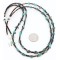 Certified Authentic 2 Strand Navajo .925 Sterling Silver and Turquoise Native American Necklace 15867-3