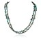 Certified Authentic 2 Strand Navajo .925 Sterling Silver and Turquoise Native American Necklace 25252-3