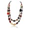 Certified Authentic 2 Strand Navajo .925 Sterling Silver CARICO L Turquoise and Multicolor Stones Native American Necklace 390750390873