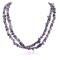 Certified Authentic 2 Strand Navajo .925 Sterling Silver Natural Amethyst Traditional Native American Necklace 750106-16