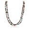 Certified Authentic 2 Strand Navajo .925 Sterling Silver Natural Multicolor Stones Native American Necklace 16004