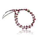 2 Strand Navajo .925 Sterling Silver Natural Turquoise and Coral Native American Necklace 750106-28