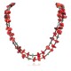 Certified Authentic 2 Strand Navajo .925 Sterling Silver Natural Turquoise Coral Native American Necklace 16054-3 Certified Authentic 2 Strand Navajo .925 Sterling Silver Natural Turquoise Coral Native American Necklace 16054-3