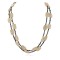 Certified Authentic 2 Strand Navajo .925 Sterling Silver Natural Turquoise Smokey Quartz Native American Necklace 16052
