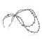 Certified Authentic 2 Strand Navajo .925 Sterling Silver Stormy Mtn Turquoise Lapis 5853 Native American Necklace 370907252108