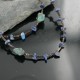 Certified Authentic 2 Strand Navajo .925 Sterling Silver Stormy Mtn Turquoise Lapis 5853 Native American Necklace 370907252108