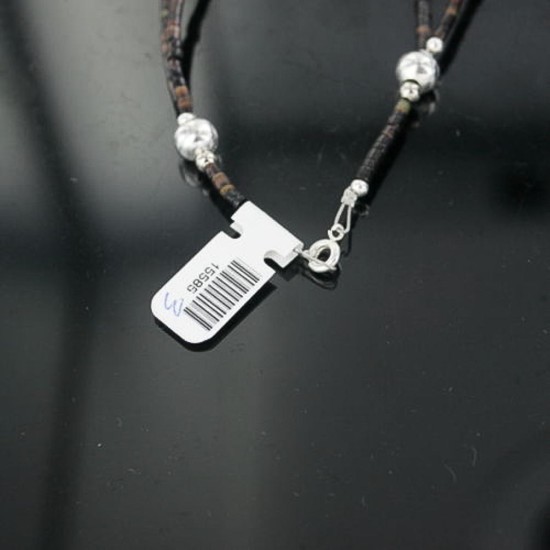 Certified Authentic 2 Strand Navajo .925 Sterling Silver Stormy Mtn Turquoise Lapis 5853 Native American Necklace 370907252108