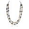 Certified Authentic 2 Strand Navajo .925 Sterling Silver Turquoise Agate and Coral Native American Necklace 25246-2