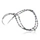 Certified Authentic 2 Strand Navajo .925 Sterling Silver Turquoise and Amethyst Native American Necklace 15585-37