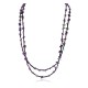 Certified Authentic 2 Strand Navajo .925 Sterling Silver Turquoise and AMETHYST Native American Necklace 16011