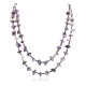 Certified Authentic 2 Strand Navajo .925 Sterling Silver Turquoise and AMETHYST Native American Necklace 750126