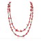 Certified Authentic 2 Strand Navajo .925 Sterling Silver Turquoise and Coral Native American Necklace 750161
