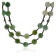 Certified Authentic 2 Strand Navajo .925 Sterling Silver Turquoise and Jade Native American Necklace 15501-181
