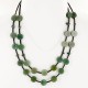Certified Authentic 2 Strand Navajo .925 Sterling Silver Turquoise and Jade Native American Necklace 15501-181