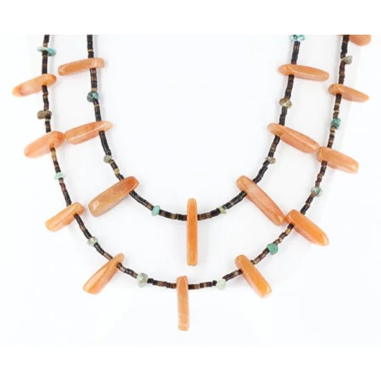 2 Strand Navajo .925 Sterling Silver Turquoise Carnelian 510 Native American Necklace 390753868276 2 Strand Navajo .925 Sterling Silver Turquoise Carnelian 510 Native American Necklace 390753868276