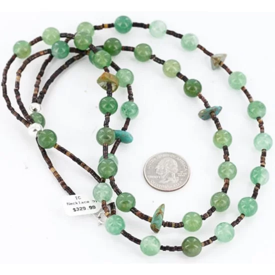 2 Strand Navajo .925 Sterling Silver Turquoise Jade 42 Native American Necklace 390816858773 2 Strand Navajo .925 Sterling Silver Turquoise Jade 42 Native American Necklace 390816858773