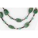 Certified Authentic 2 Strand Navajo .925 Sterling Silver Turquoise Native American Necklace 371068530011