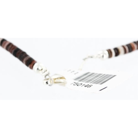 Certified Authentic 2 Strand Navajo .925 Sterling Silver Turquoise Native American Necklace 371068530011
