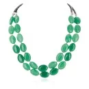 2 Strand Navajo Natural Hematite and Jade Native American Necklace 16089