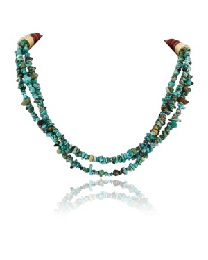 Certified Authentic 3 Strand Navajo .925 Sterling Silver 12kt Gold Filled Twisted Turquoise Native American Necklace 750130-101