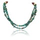 Certified Authentic 3 Strand Navajo .925 Sterling Silver 12kt Gold Filled Twisted Turquoise Native American Necklace 750130-101